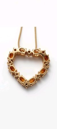 Collier 585 Gold mit Citrin & Rauchquarz - Bild 3
