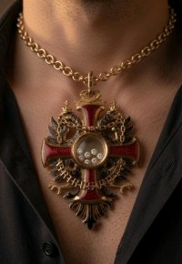 750 Gold Anhänger Adler Kreuz 0,5 ct Diamant - Bild 5