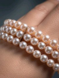 Armreif 585 Gold mit Perlen, Saphir & Diamant - Bild 6