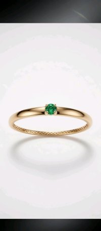 Armreif 585 Gelbgold Bangle mit 0,3 ct Smaragd - Bild 5
