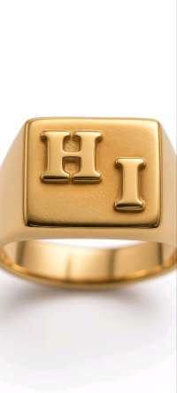 Siegelring 585 Gelbgold massiv Größe 70 - Bild 3