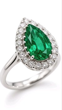 Ring 750 Gelbgold Smaragd 2ct Diamant 0,6ct - Bild 3