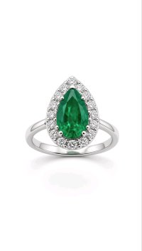 Ring 750 Gelbgold Smaragd 2ct Diamant 0,6ct - Bild 5