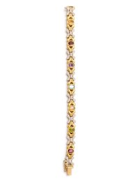 Tennisarmband 585 Gold Diamant & Saphir 4,5 ct - Bild 3