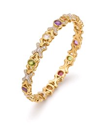 Tennisarmband 585 Gold Diamant & Saphir 4,5 ct - Bild 4