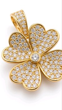 Anhänger 750 Gelbgold 2,1 ct Diamant Blume - Bild 2