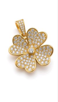 Anhänger 750 Gelbgold 2,1 ct Diamant Blume - Bild 3