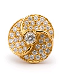 Creolen 750 Gold Diamant 0,2 ct Stecker - Bild 2