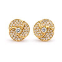 Creolen 750 Gold Diamant 0,2 ct Stecker - Bild 3
