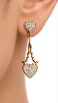 585 Gold Creolen mit 0,13 ct Diamanten - Bild 1