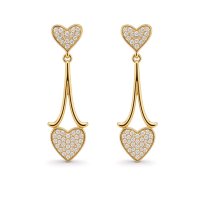 585 Gold Creolen mit 0,13 ct Diamanten - Bild 2