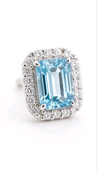 585 Gold Ohrringe Creolen Blautopas 2,5 ct - Bild 4