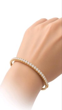 Tennisarmband 585 Gold 2,5 ct Diamant 18 cm - Bild 2