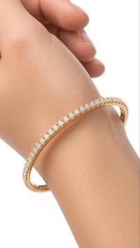 Tennisarmband 585 Gold 2,5 ct Diamant 18 cm - Bild 4