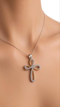 750 Gold Kreuz-Anhänger 0,25 ct Diamant Liebeskind - Bild 4