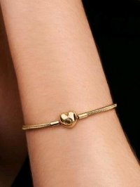 585 Gold Pandora Armband 14K mit Charm-Anhänger - Bild 1