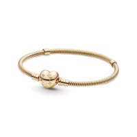 585 Gold Pandora Armband 14K mit Charm-Anhänger - Bild 2