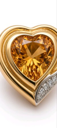 585 Gelbgold Creolen mit Citrin & Diamant - Bild 2