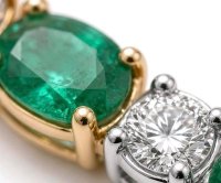 585 Gold Armreif Smaragd & Diamanten - Bild 3
