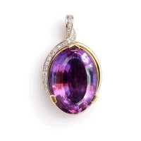 585 Gold Anhänger Amethyst 8,3 ct & Diamanten - Bild 2