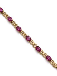 Rubin-Tennisarmband 585 Gold 6,5 Carat 18 cm - Bild 2