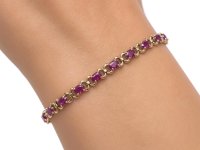 Tennisarmband 585 Gold Rubin 4,5 ct - Bild 2