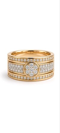 Siegelring 585 Gold Diamant 0,56 ct Iced Out - Bild 1