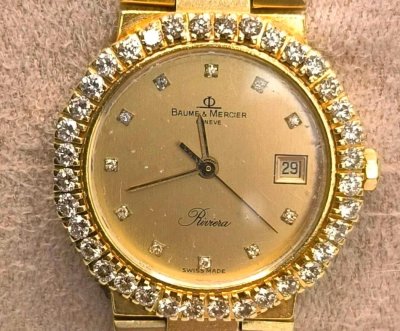 Baume & Mercier Riviera 750 Gold Diamanten Uhr