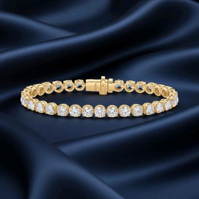 Tennisarmband 750 Gold 2,1 ct Diamant F-H VVS 18cm