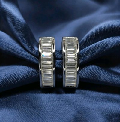 Ohrringe 585 Gold Diamant 0,62 ct Stecker Creolen