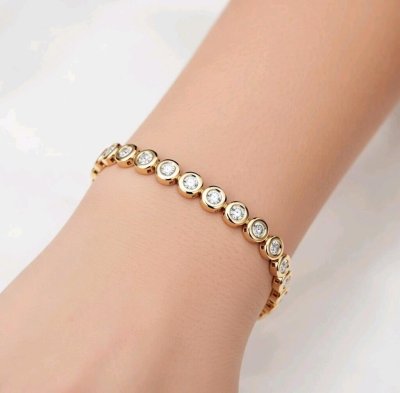 Tennisarmband 585 Gold 0,64 ct Diamant F-H VVS
