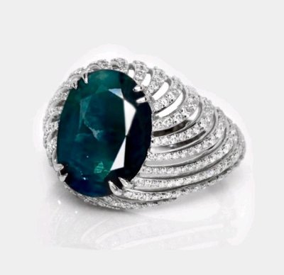 Verlobungsring 585 Gold Saphir Diamant