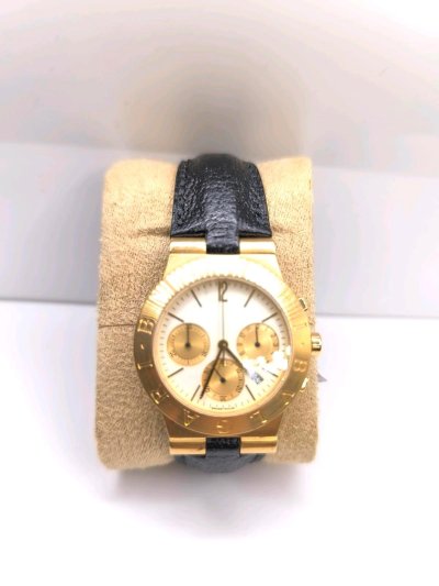Bulgari Diagono Chronometer 750 Gelbgold 18K mit Box
