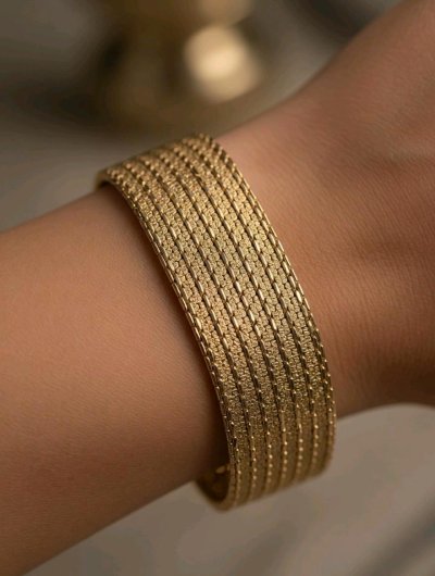 Armreif 585 Gelbgold massiv breit