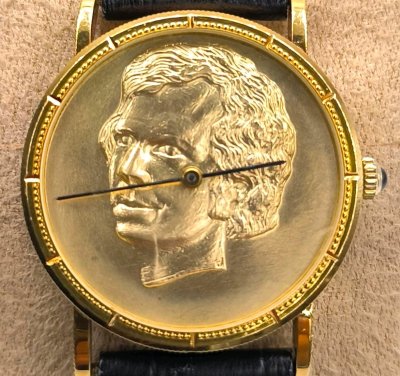 Golduhr 750 Gold mit Beckenbauer-Münze