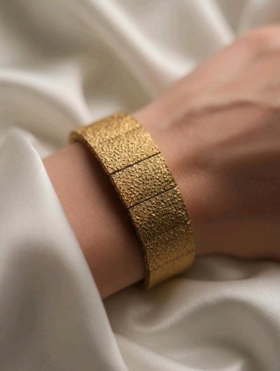 Armreif 585 Gelbgold 14 Karat massiv breit