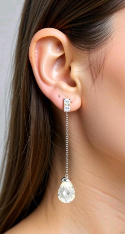 Ohrringe 750 Weißgold Amethyst Diamant