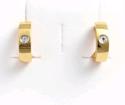 Creolen 585 Gelbgold CHRIST 0,2 ct Diamant