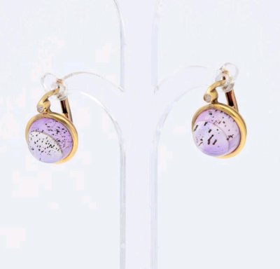 Ohrstecker 750 Gold Amethyst 3,56 ct Diamant