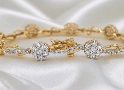 Tennisarmband 585 Gelbgold 4,2 ct Diamant