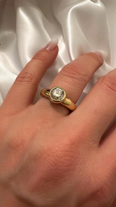 Ring 585 Gelbgold 1.19 Ct Diamant Ehering Verlobung