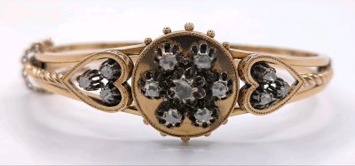 Armband 585 Rotgold Diamant 0,6 ct antik