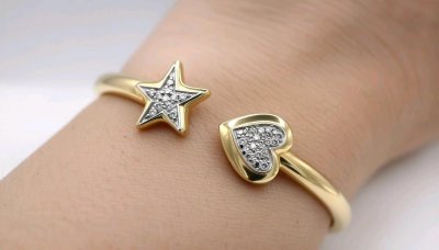 Armreif 750 Gold WEMPE 0,55ct Diamanten