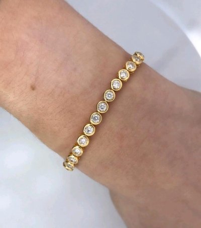 Tennisarmband 750 Gold 3,5 ct Diamant