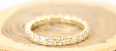 Infinity Memory Ring 750 Gold 1,05 ct Diamant