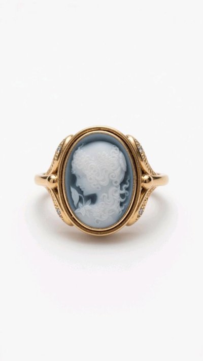 Barock-Diamantring 585 Gold Vintage