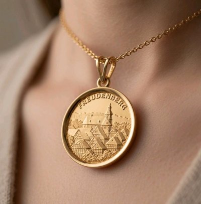 Goldmünzen-Anhänger 585/986 Gold