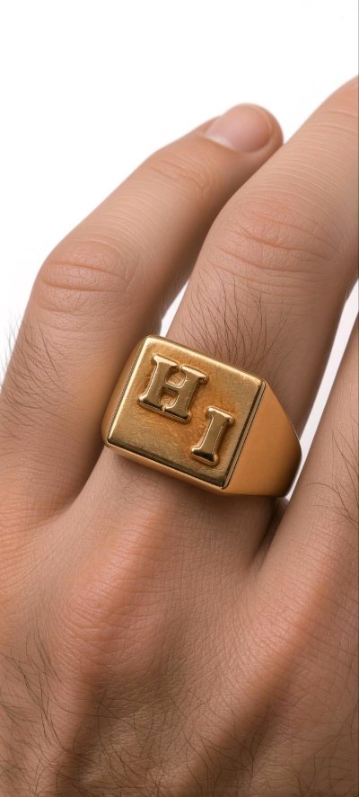 Siegelring 585 Gelbgold massiv Größe 70