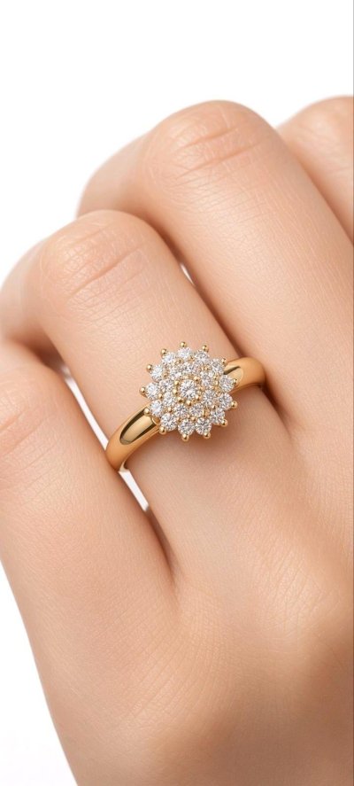 Verlobungsring 585 Gold mit 1,12 ct Diamant