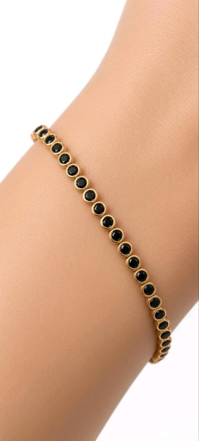 Tennisarmband 585 Gold 2,5 ct Turmaline